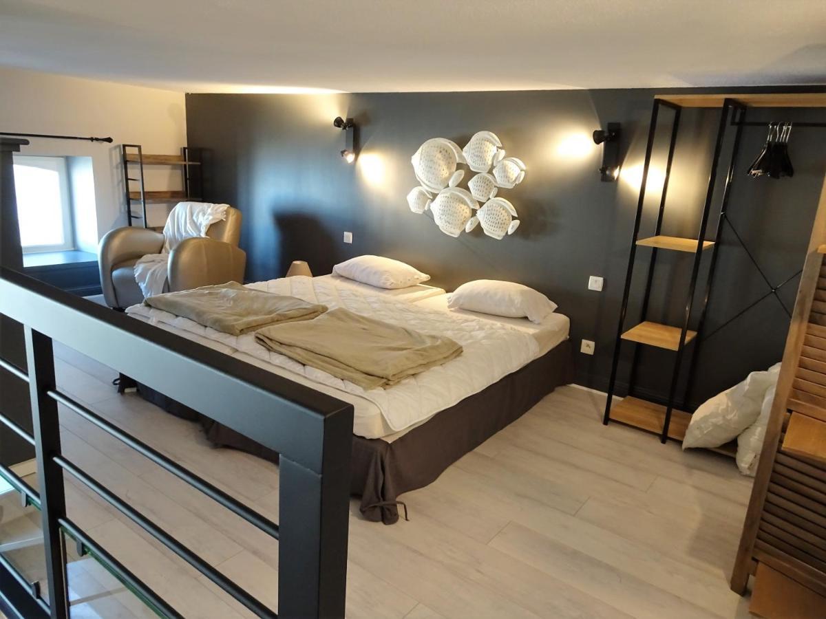 Charmant Studio En Duplex Esprit Loft Avec Balcon Vue Mer, Et Piscine Exterieure 勒克鲁西克 外观 照片